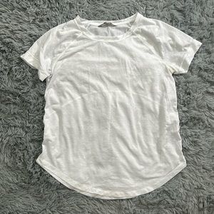 Athleta White Breathable Short-Sleeve Tee